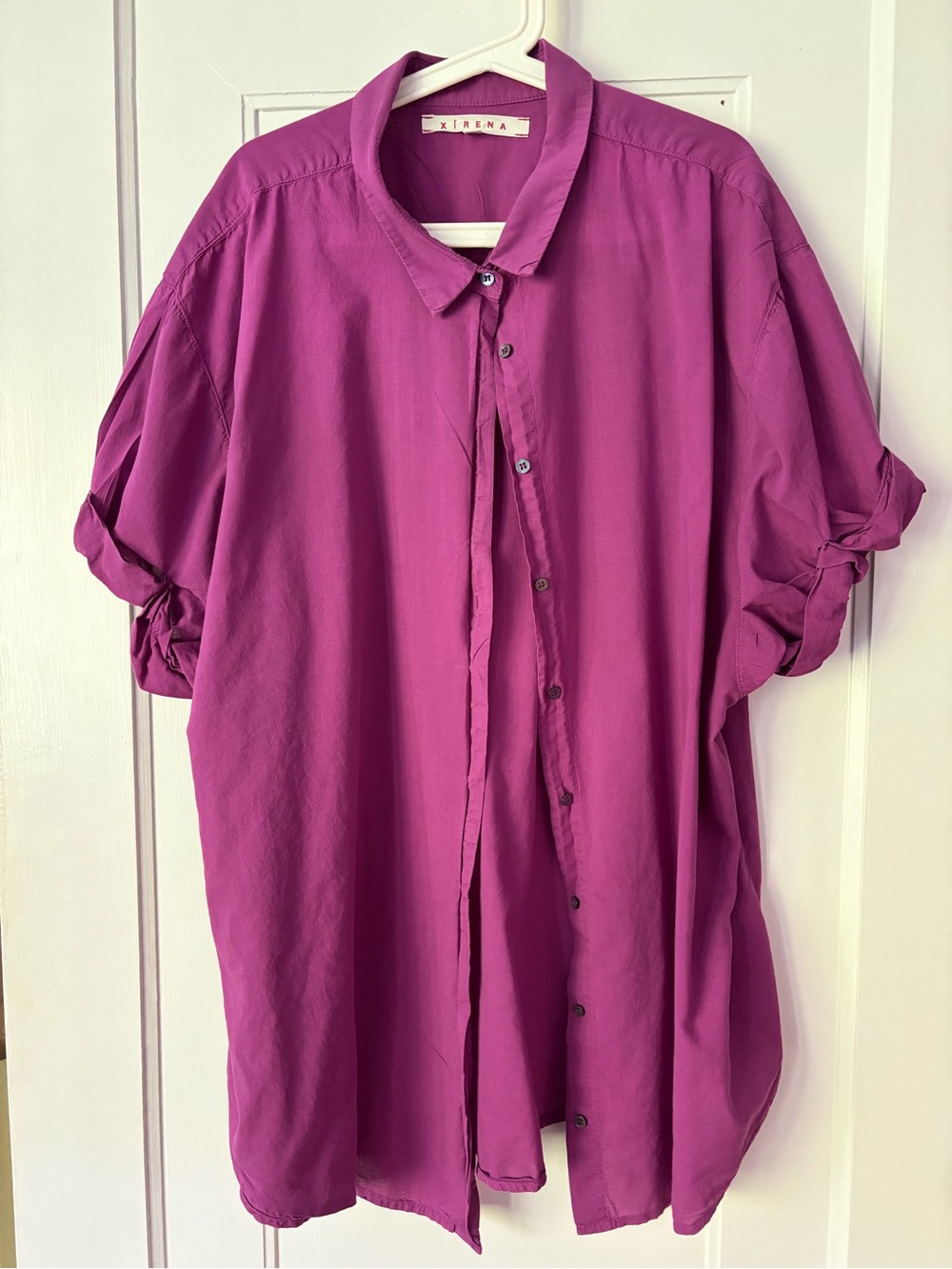 XiRENA Button-Down Shirt in Plum